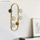 Modern gold crystal shade wall lamp living room direct wired electric