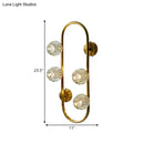 Modern gold crystal shade wall lamp living room direct wired electric