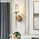 Modern gold crystal shade wall light living room sunburst design