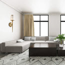 Modern gold crystal shade wall light living room sunburst design