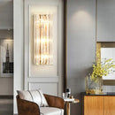 Modern gold crystal shade wall scone living room 3 light flush mount