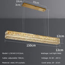 Modern gold crystal steel led pendant light for dining room