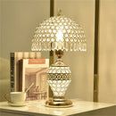 Modern gold crystal table lamp bedroom dimmer remote control