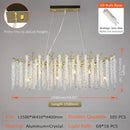 Modern gold crystal tassel chandelier dining room pendant light