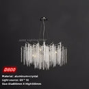 Modern gold crystal tassel pendant chandelier dining room lighting