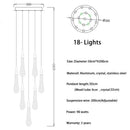 Modern gold crystal tear drop led pendant light dining room
