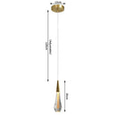 Modern gold crystal teardrop chandelier staircase living room light