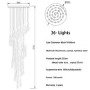 Modern gold crystal teardrop chandelier staircase living room light