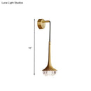 Modern gold crystal teardrop wall lamp bedroom led fixture