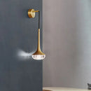 Modern gold crystal teardrop wall lamp bedroom led fixture