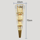 Modern gold crystal torch wall lamp for living room