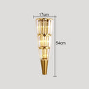 Modern gold crystal torch wall lamp for living room