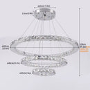 Modern gold crystal triangle chandelier for living room
