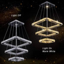 Modern gold crystal triangle chandelier for living room