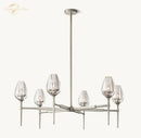 Modern gold crystal tulip chandelier pendant light dining room