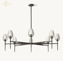 Modern gold crystal tulip chandelier pendant light dining room