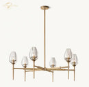 Modern gold crystal tulip chandelier pendant light dining room