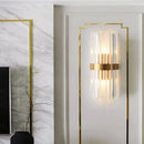Modern gold crystal wall lamp bedroom glass sconce