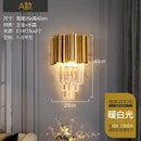 Modern gold crystal wall lamp bedroom glass sconce