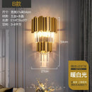 Modern gold crystal wall lamp bedroom glass sconce