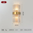Modern gold crystal wall lamp bedroom glass sconce