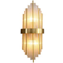 Modern gold crystal wall lamp bedroom glass sconce
