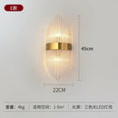 Modern gold crystal wall lamp bedroom glass sconce