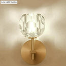 Modern gold crystal wall lamp bedroom globe sconce