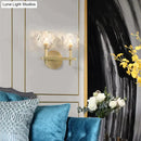 Modern gold crystal wall lamp bedroom globe sconce