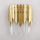 Modern gold crystal wall lamp bedroom metallic sconce