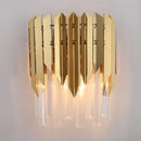 Modern gold crystal wall lamp bedroom metallic sconce