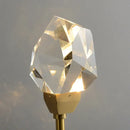 Modern gold crystal wall lamp bedroom slender led sconce