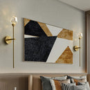 Modern gold crystal wall lamp bedroom slender led sconce