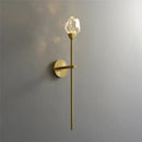 Modern gold crystal wall lamp bedroom slender led sconce