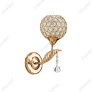 Modern gold crystal wall lamp bedroom spherical sconce decor