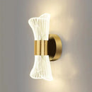 Modern gold crystal wall lamp for bedroom sculptural glass design
