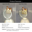 Modern gold crystal wall lamp for bedroom with clear glass shade