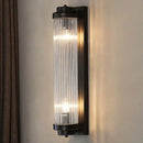 Modern gold crystal wall lamp for bedroom with glass rods