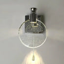 Modern gold crystal wall lamp living room glass globe sconce