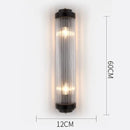 Modern gold crystal wall lamp living room glass sconce