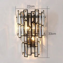 Modern gold crystal wall lamp living room glass sconce