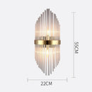 Modern gold crystal wall lamp living room glass sconce