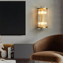 Modern gold crystal wall lamp living room glass sconce