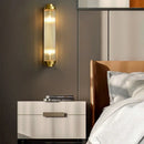 Modern gold crystal wall lamp living room glass sconce
