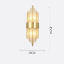 Modern gold crystal wall lamp living room glass sconce