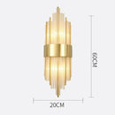 Modern gold crystal wall lamp living room glass sconce