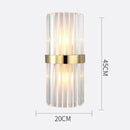 Modern gold crystal wall lamp living room glass sconce