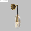 Modern gold crystal wall sconce bedroom direct wired electric light