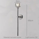 Modern gold crystal wall sconce bedroom led fixture