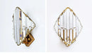 Modern gold crystal wall sconce bedroom luxury diamond light